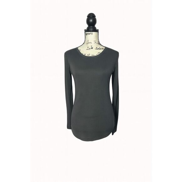 Cherokee Women’s Medium Gray Long Sleeve Underscrubs Knit Tee | Base Layer - Picture 1 of 4
